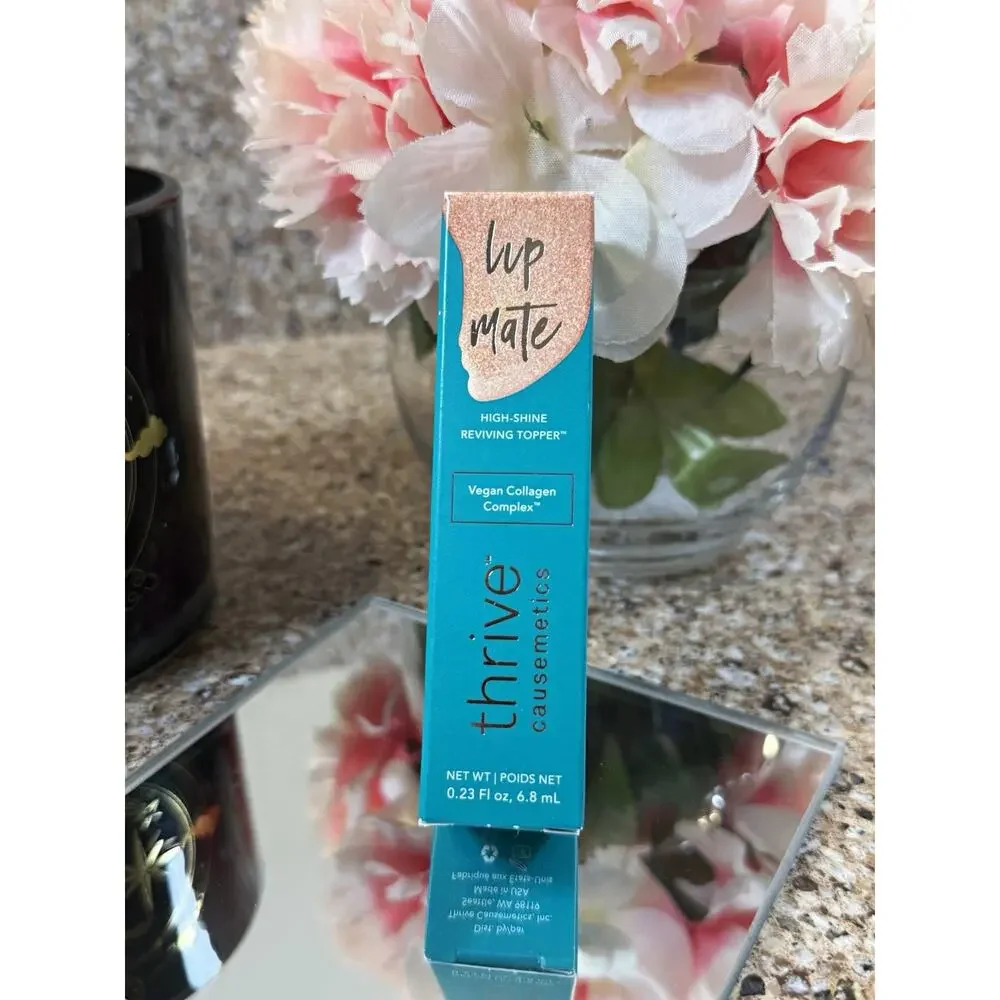 Thrive Causemetics Lip Mate Lip Gloss, Glinda Rose Gold Shimmer Vegan 0.23
